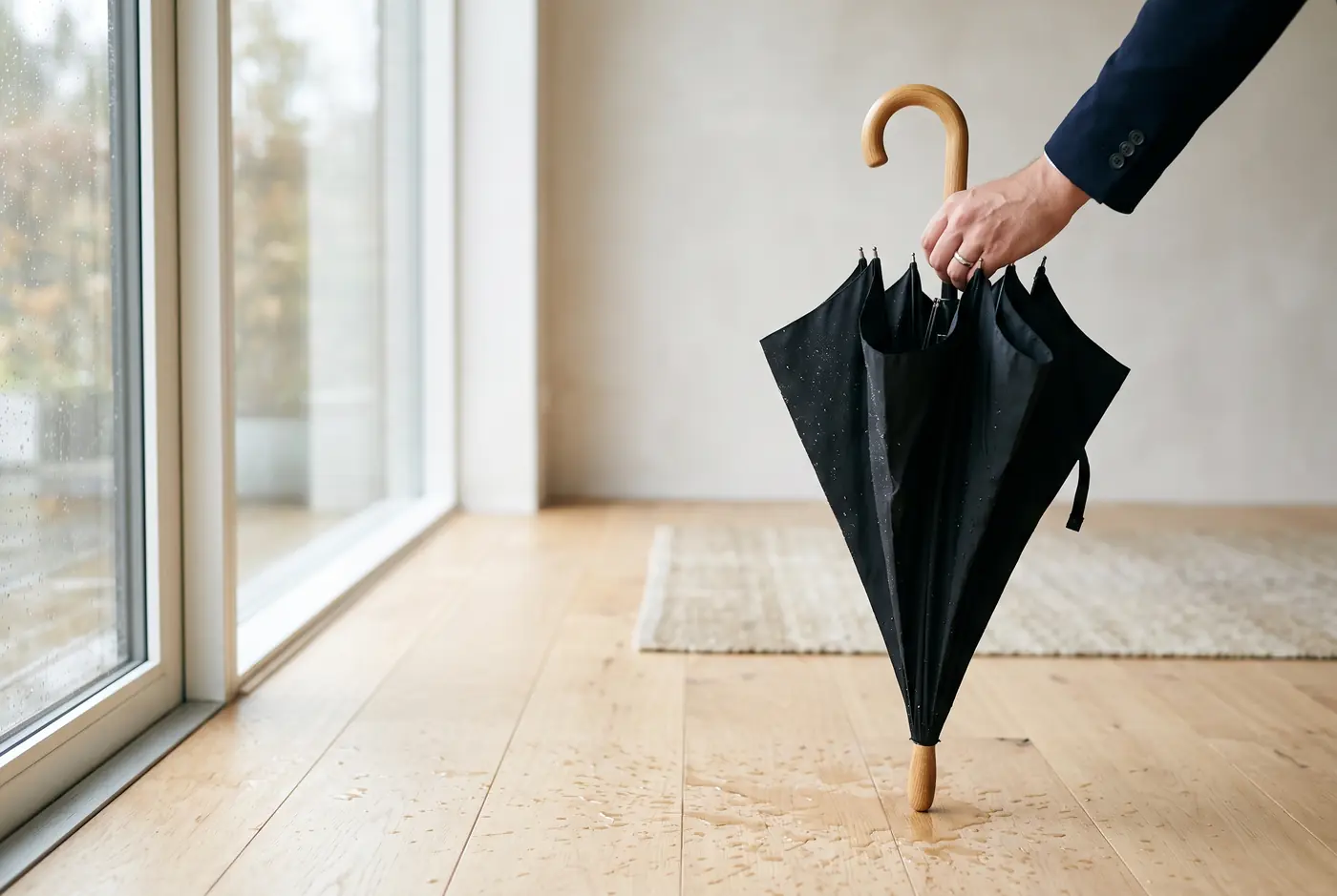 It's the wind that breaks an umbrella.